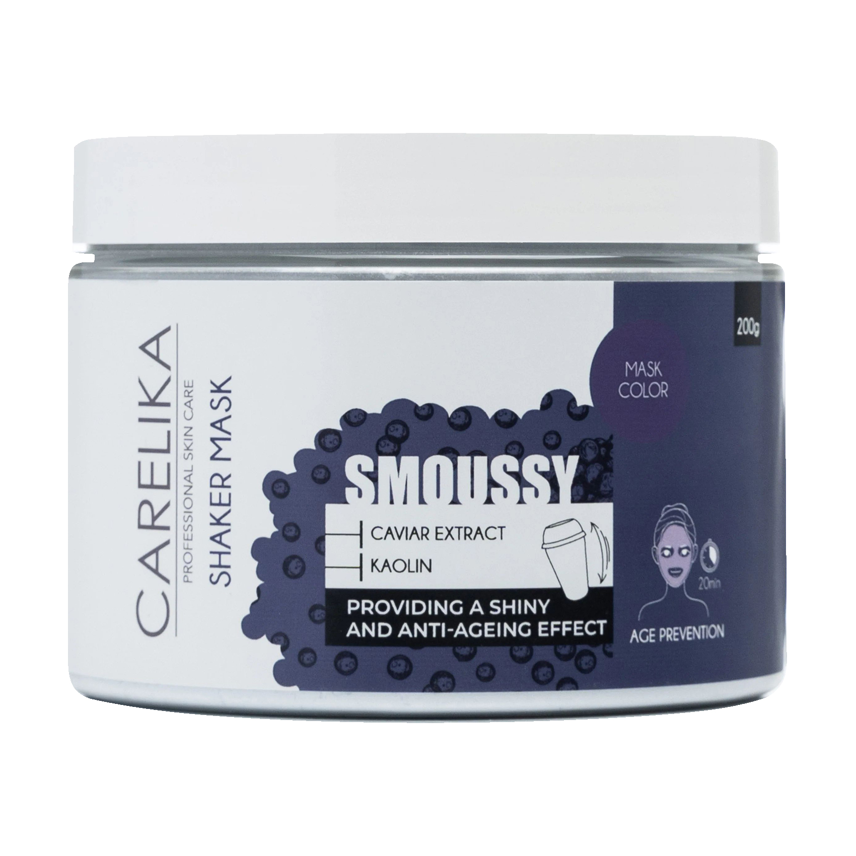 Уцінка! Маска-шейкер для обличчя Carelika Smoussy Shaker Mask Caviar Extract з ікрою, 200 г